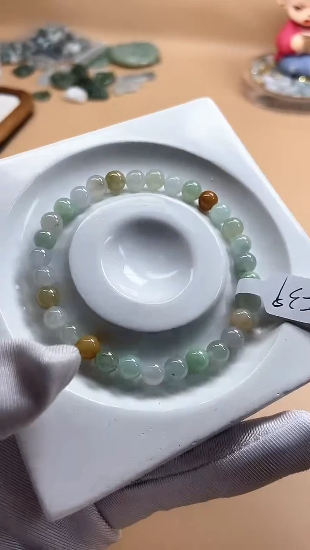 【闪购商品】翡翠手串未镶嵌天然翡翠A货手串F39