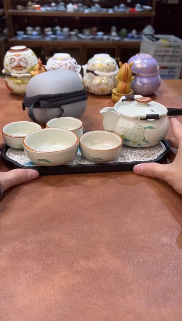 真的很便宜会开片的旅行茶具