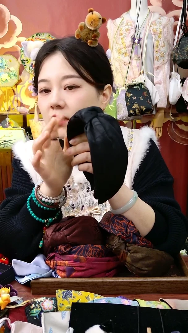 纯铜合金琉璃香云发箍