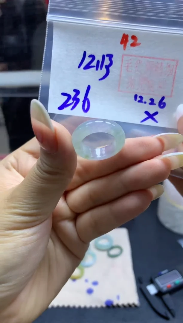 未镶嵌定制翡翠戒圈#236元-毛货需精细抛光