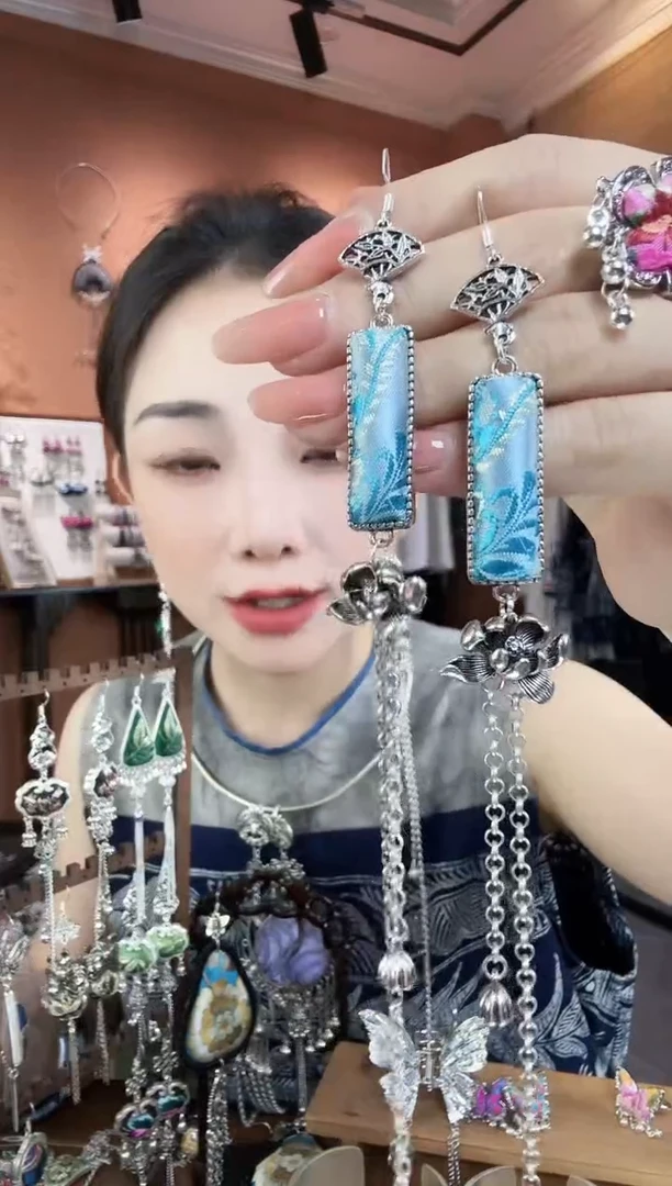 刺绣纯手工民族风耳环