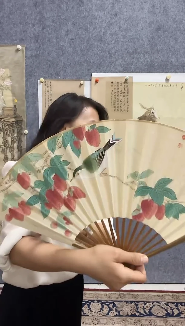 折扇1炳山艺术-----裴玲霞绘画作品