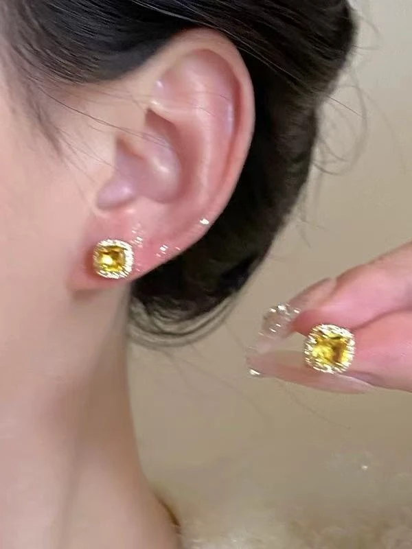 铜合金锆石耳饰 时尚耳饰通用链接2