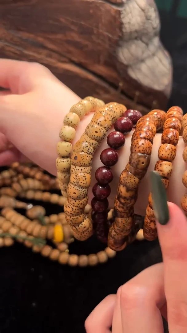 手串星月菩提精工级陈籽搭配ml款桶珠手串8*7