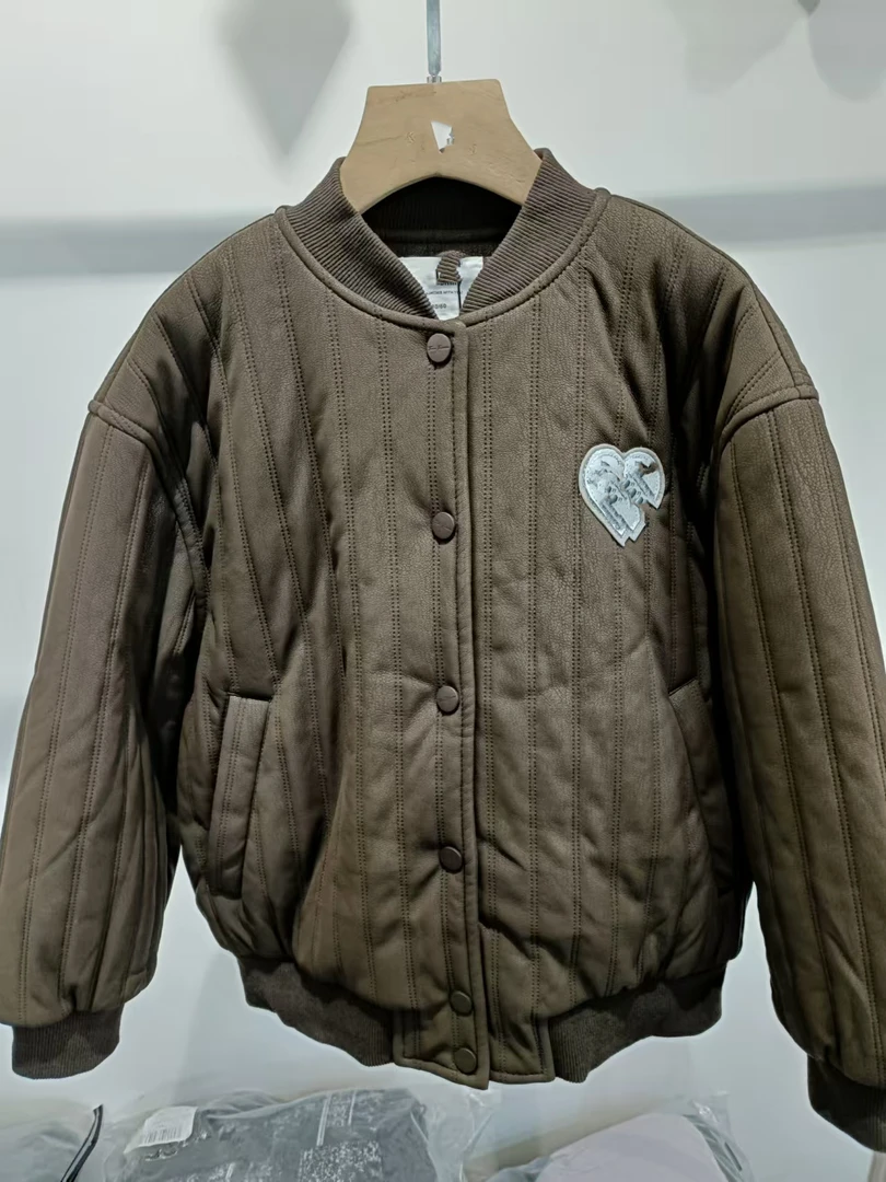 中大童2024冬季田75573新款·气质时髦高定洋气男女宝棉衣