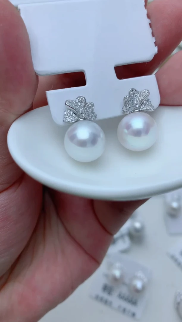 【闪购商品】淡水珍珠耳饰银S925镶嵌e62