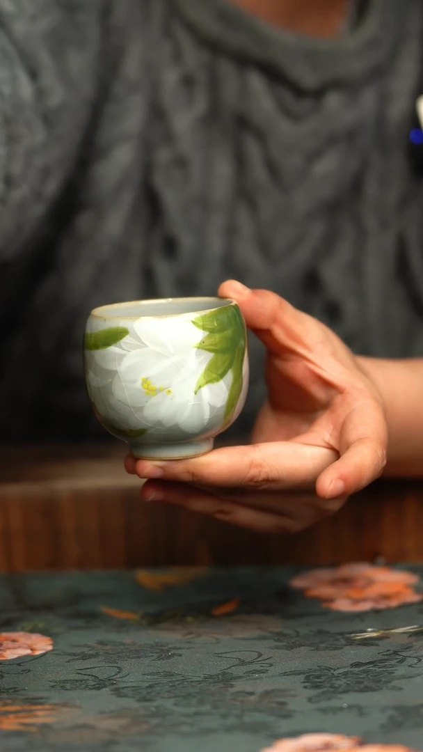 杯釉下彩手工手绘同款陶器