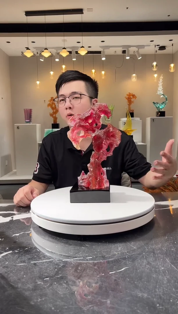 摆件巴比特美学-金红中号太湖石+底座