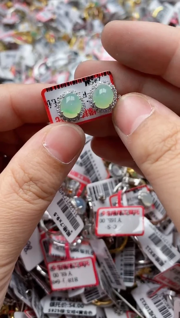 【闪购商品】翡翠戒指银S925镶嵌888888---3
