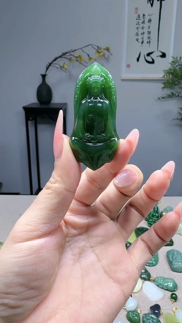 未镶嵌和田玉挂件墨**心1