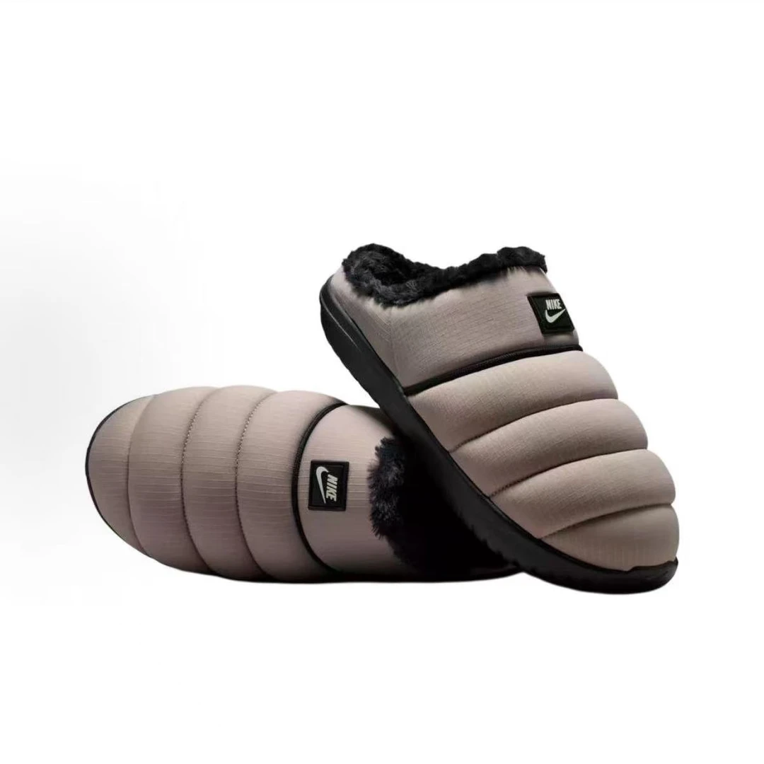 【滔搏联动】NIKE/耐克男子BURROW SE卡其色保暖包头拖鞋HV8561-003