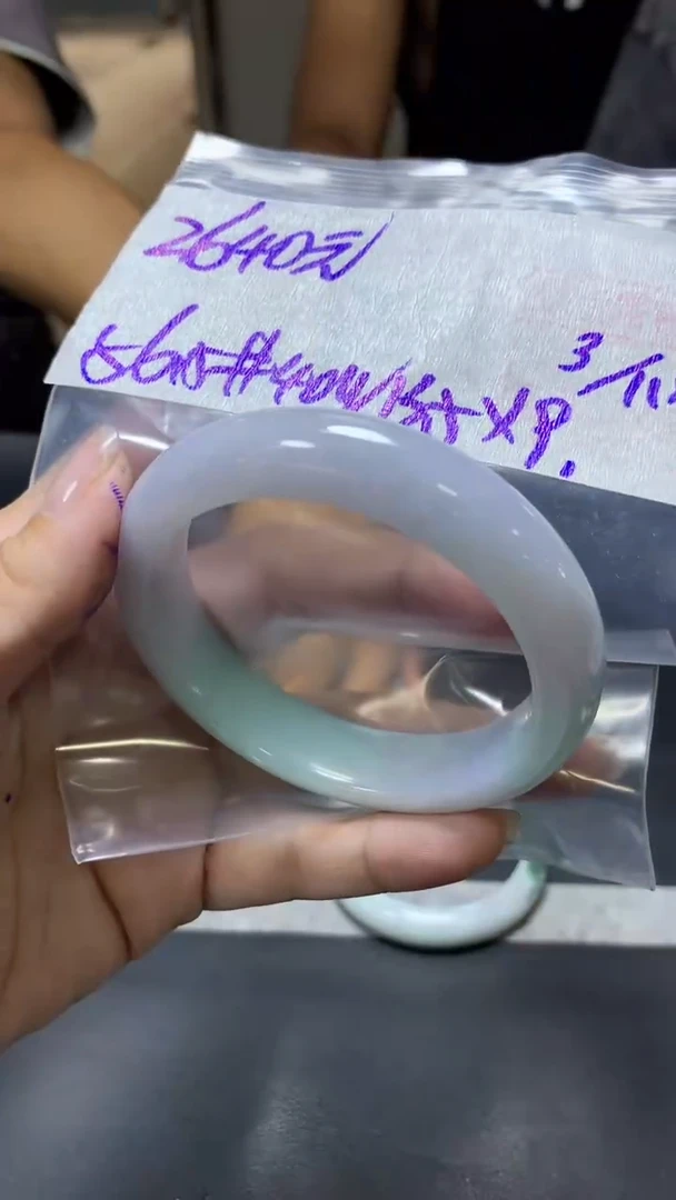 未镶嵌定制翡翠全54手镯56.5#2640元 毛货需抛光