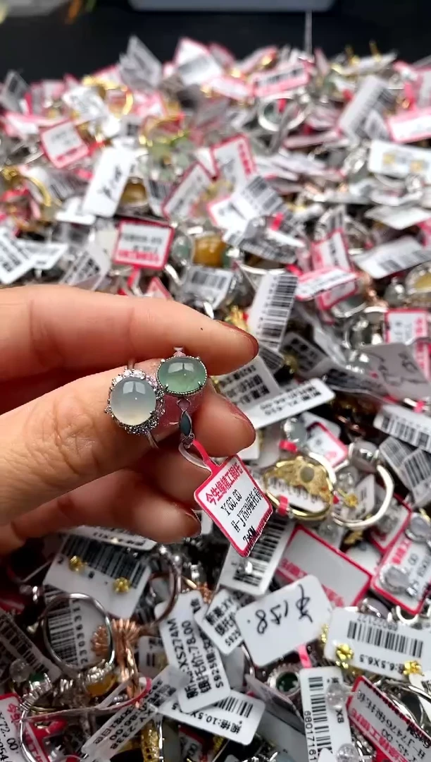 【闪购商品】翡翠戒指银S925镶嵌111111111    4