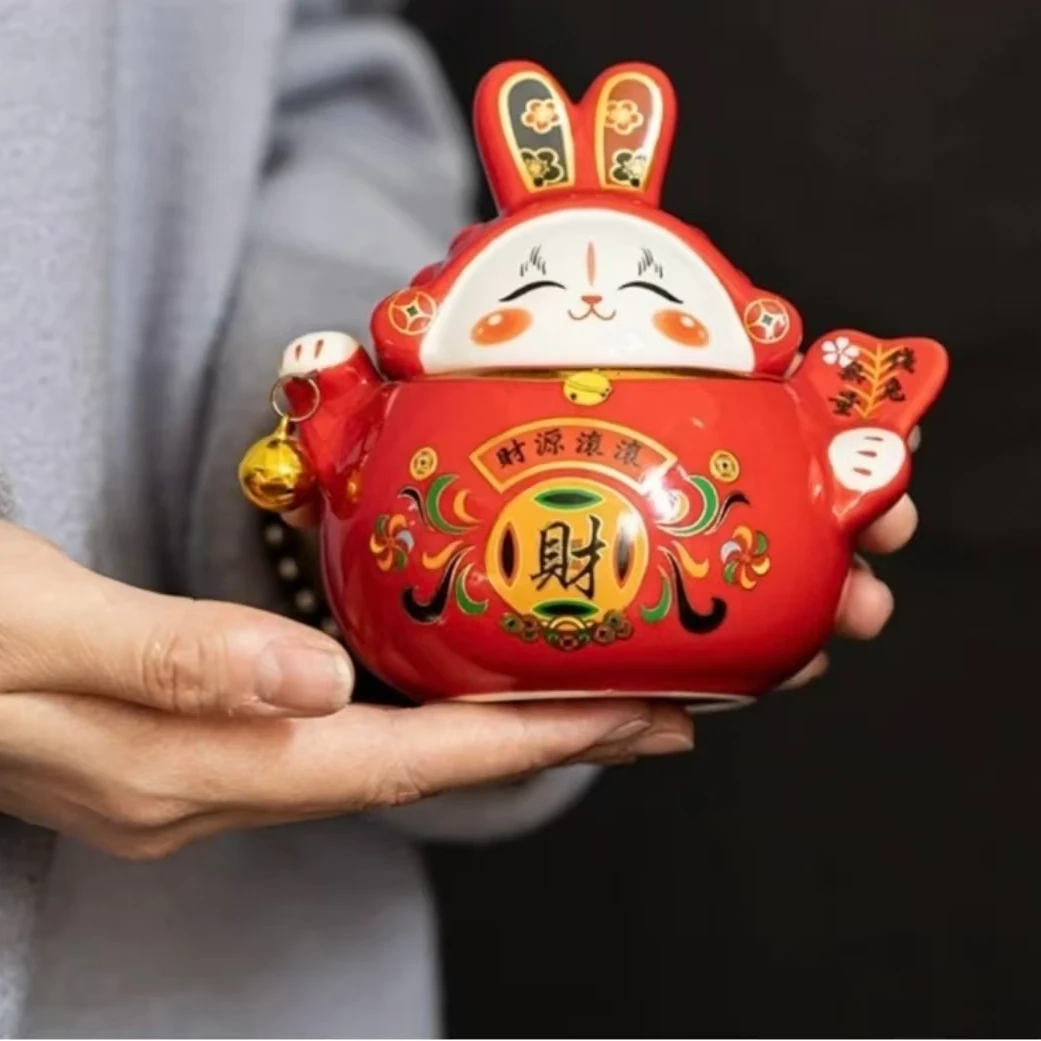 财源滚滚兔子茶叶罐-11CP01