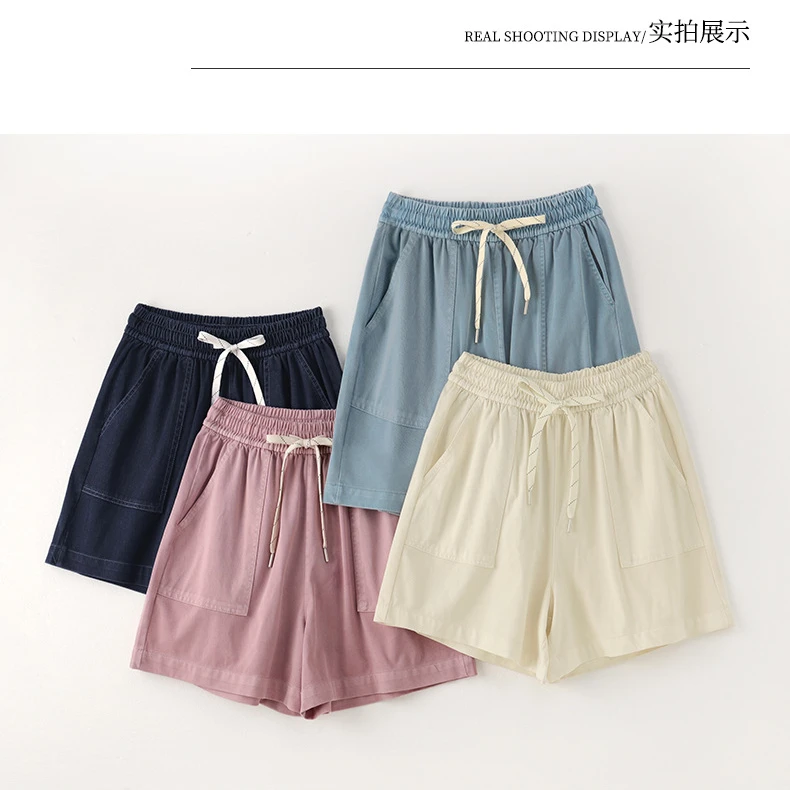 ｜清凉一夏｜冰氧天丝｜水洗牛仔工装裤薄款5分裤休闲宽松遮肉显瘦