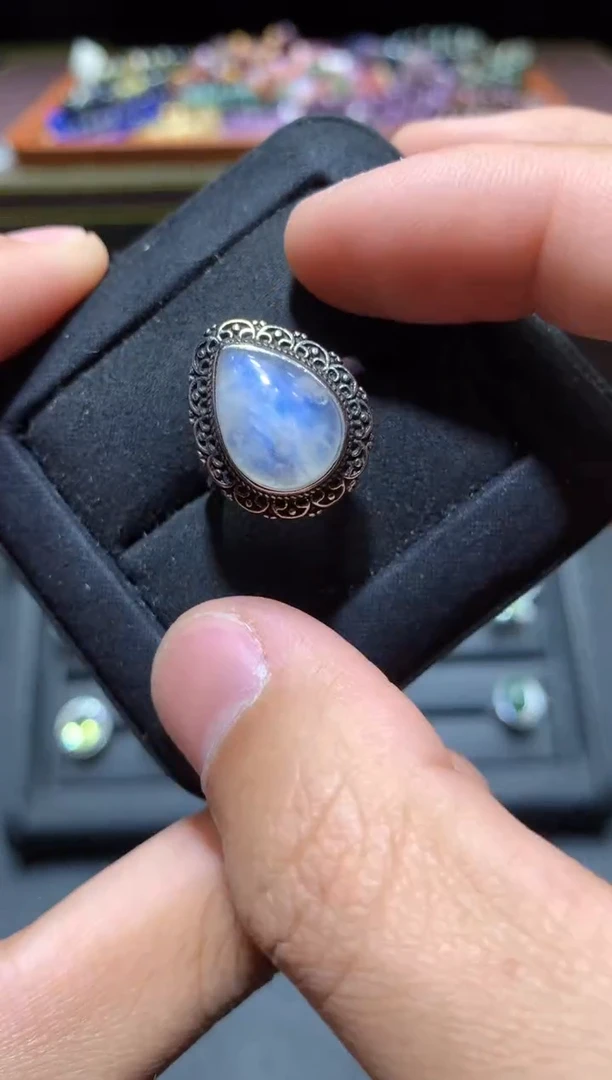 【闪购商品】月光石戒指未镶嵌K86【多样性发其一】