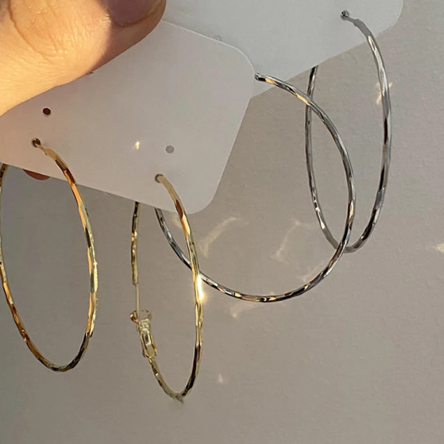 合金无非金属耳饰 日韩大圈圈ins简约耳环