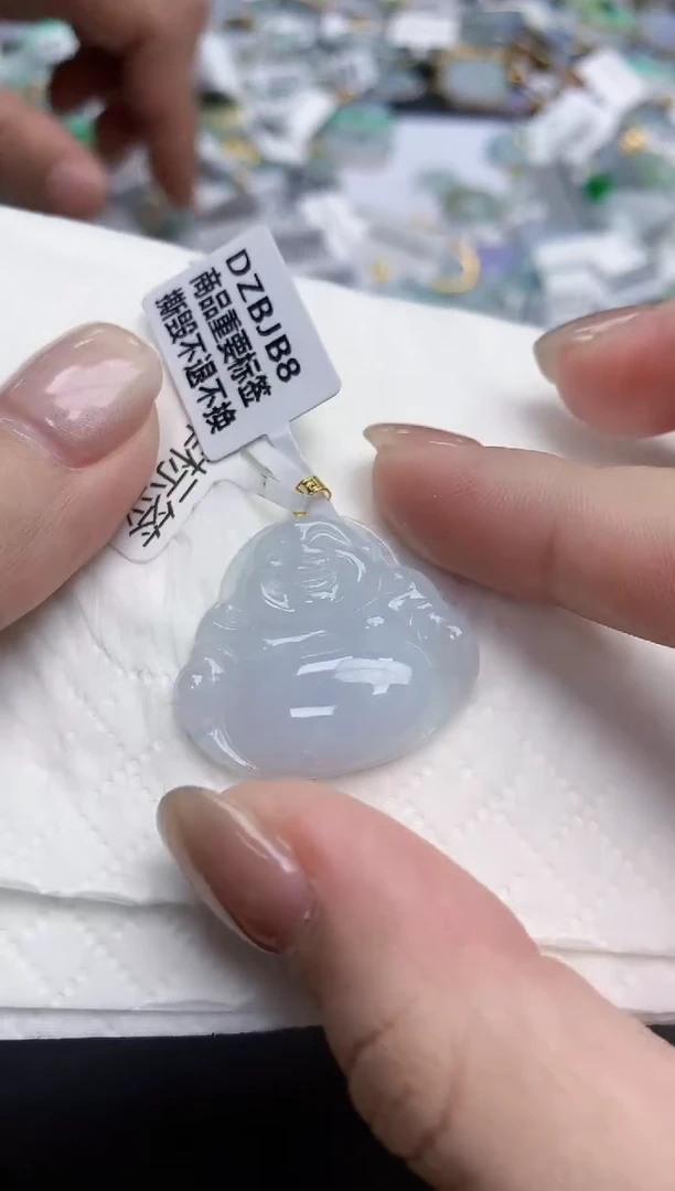【闪购商品】翡翠颈饰18K金镶嵌天然缅甸翡翠A货