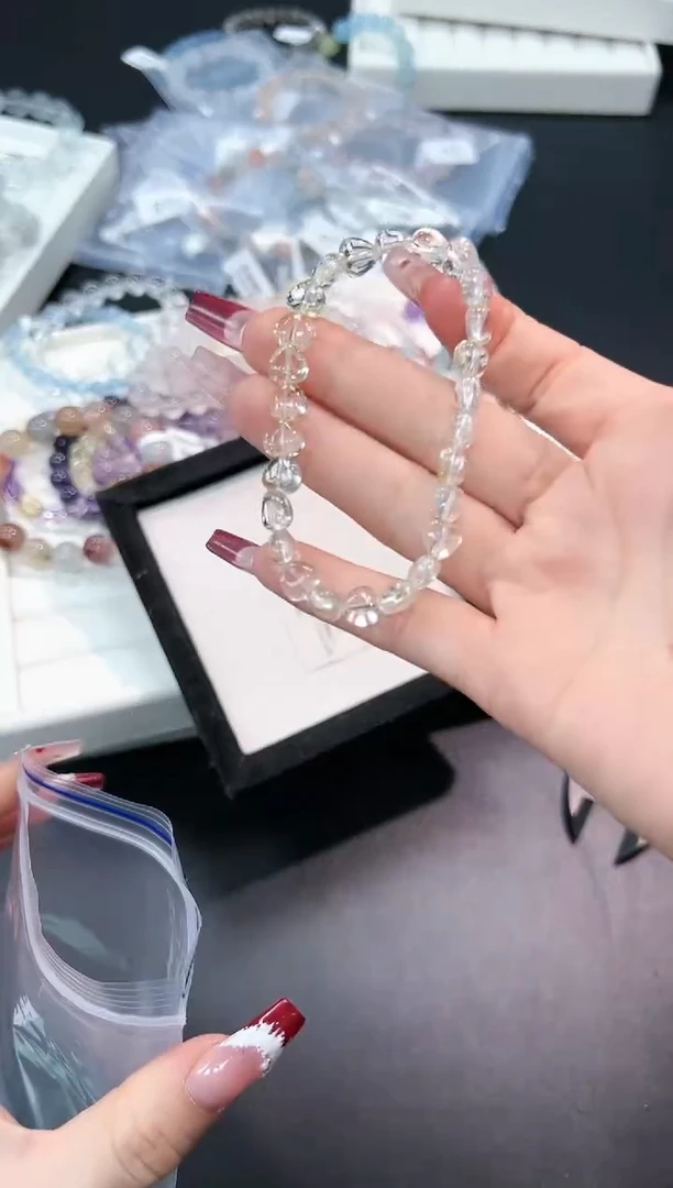 【闪购商品】水晶手串未镶嵌10c多样性发其一/1条默认微瑕