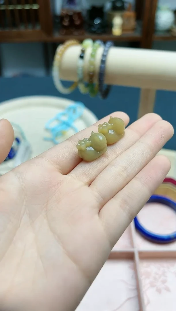 【闪购商品】和田玉吊坠未镶嵌和田玉糖料猫吊坠*1 HX编绳多样发一