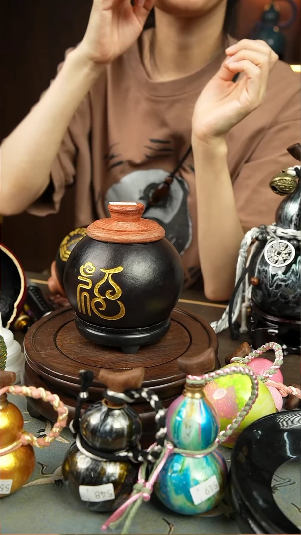 601号非遗大漆葫芦茶叶罐