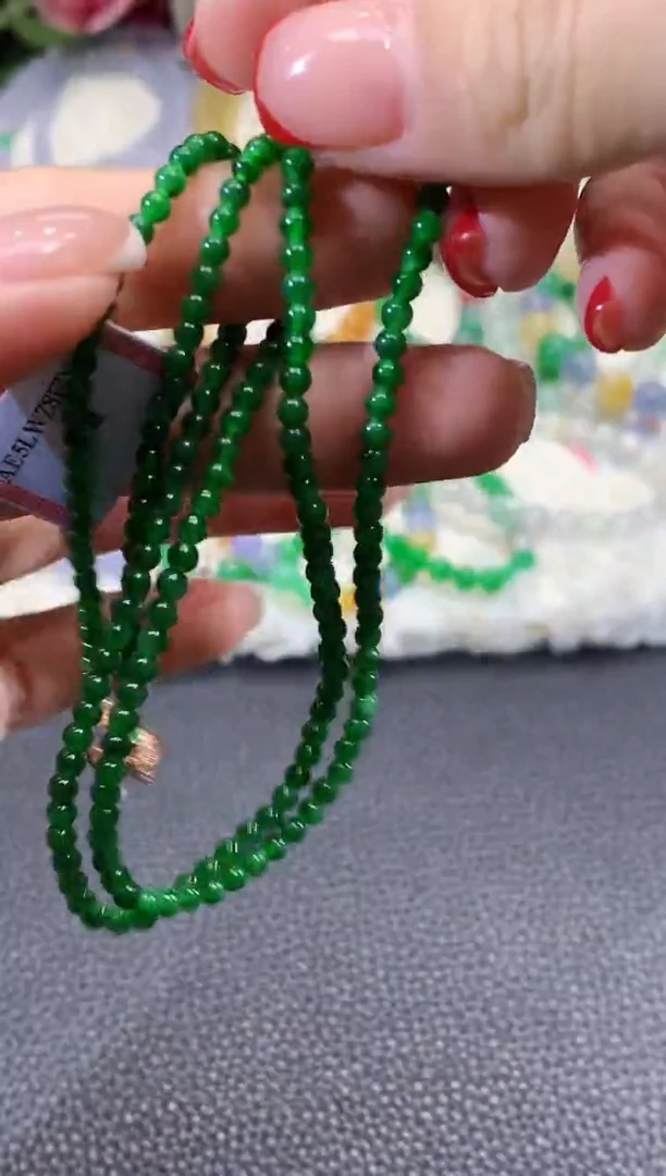 18K金镶嵌手链翡翠c39