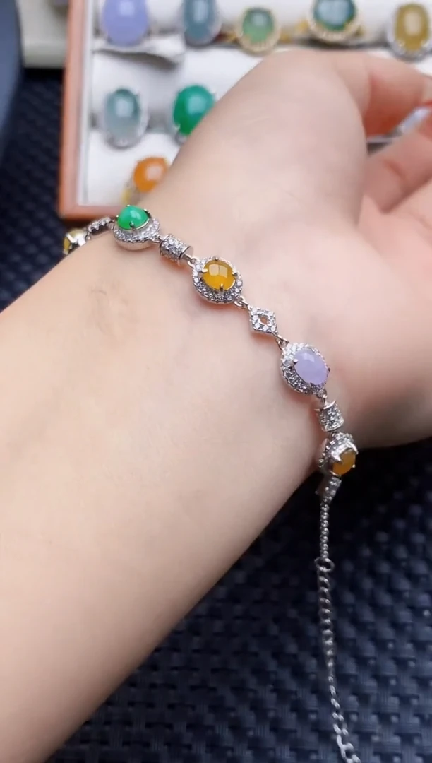 银S925镶嵌戒指翡翠4051