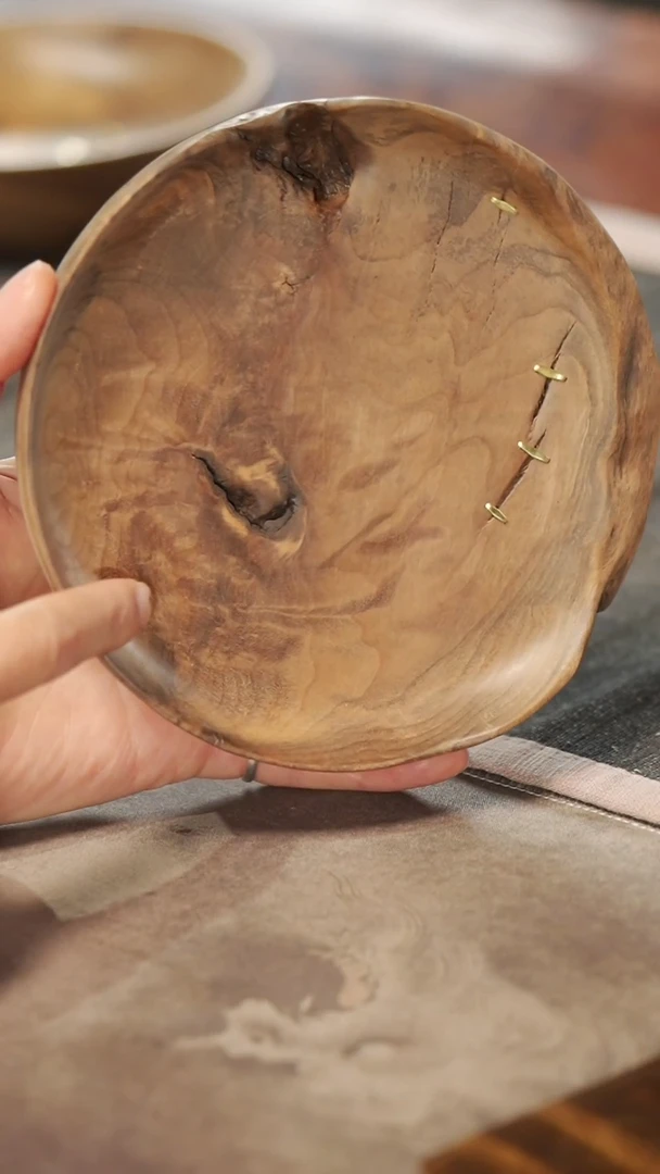 【闪购商品】金丝楠木艺050原木款点心盘