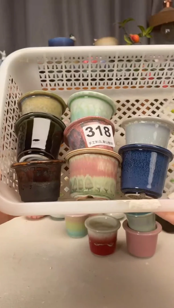瓷片阿*318八个 知木小芳花盆