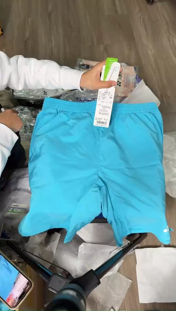 YONEX尤尼克斯正品微瑕   68  湖蓝色短裤2XL