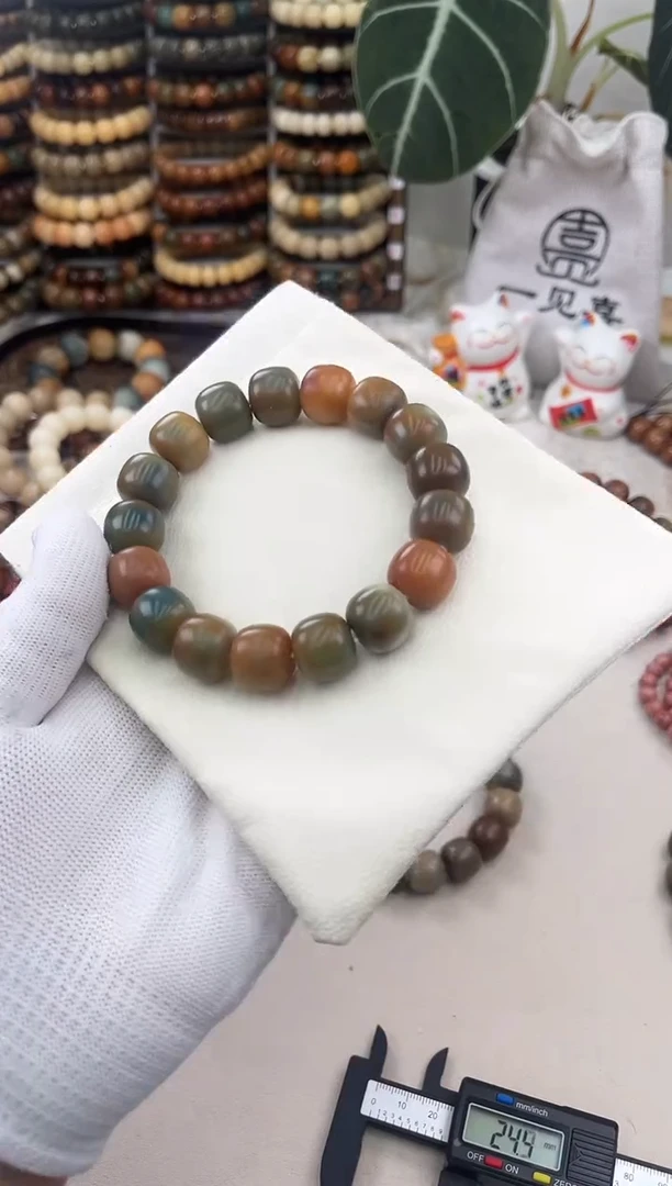 菩提根/象牙果手串a427卡15 干磨