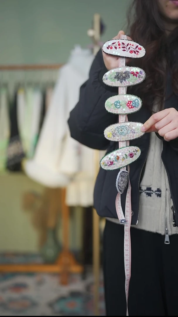 刺绣苏绣大号弹簧夹 可挑选颜色