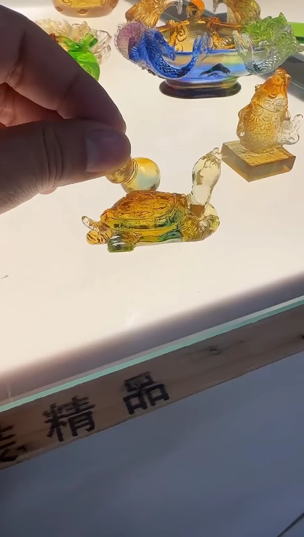手工艺品琉璃乌龟摆件