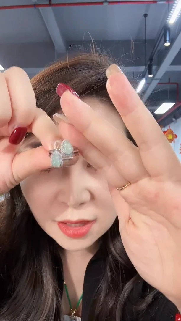 【闪购商品】翡翠戒指银S925镶嵌缅料A货/多样性发货/一件