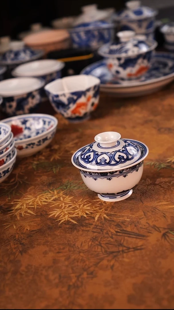 景德镇手工手绘茶器80ml-95