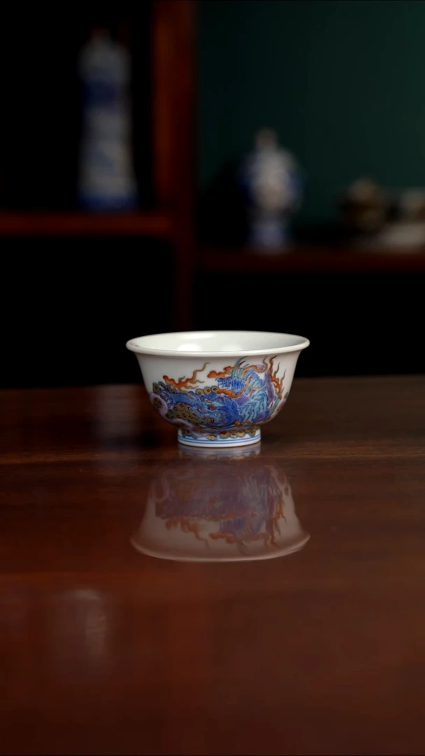 空山明月 新斗彩 貔貅