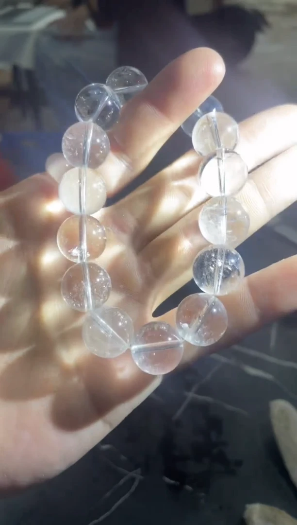 【闪购商品】水晶手串未镶嵌天然白水晶喜马拉雅卡15mm手串