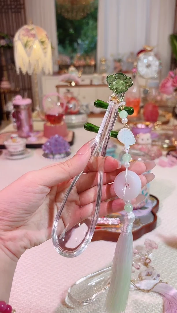 琵琶茶勺-绿色--如图