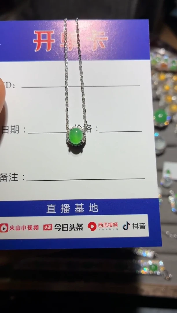 颈饰银S925镶嵌翡翠 全量