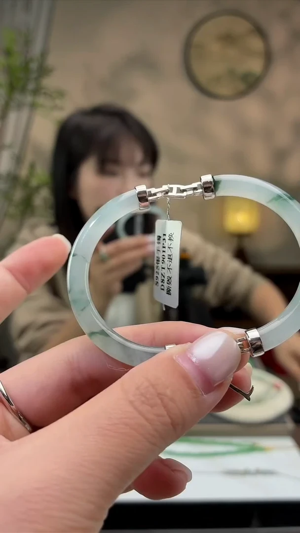 银S925镶嵌手镯翡翠手镯