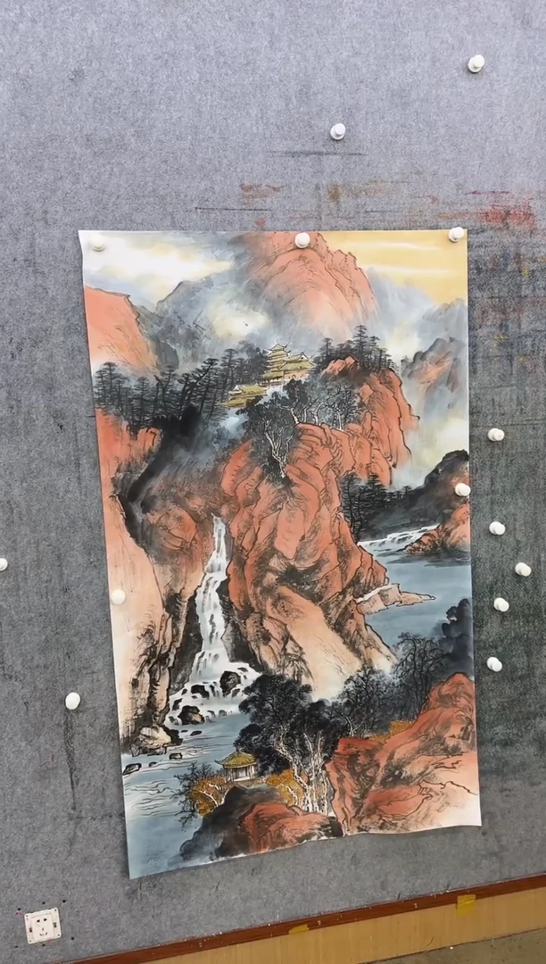 国画八*画dc闫辉-六尺-山水国画