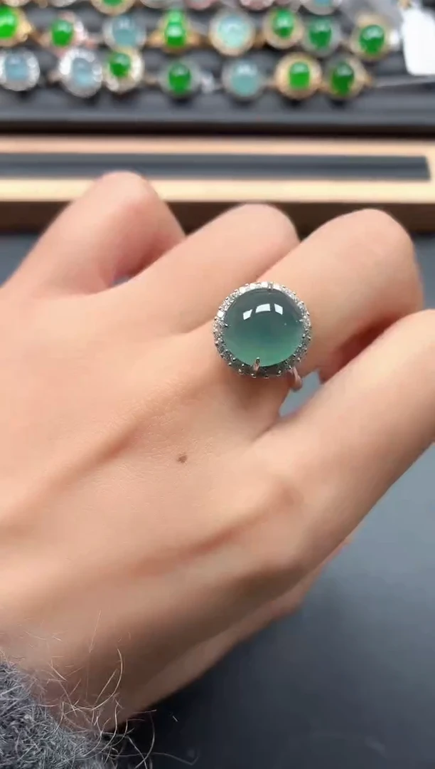 银S925镶嵌戒指翡翠1111