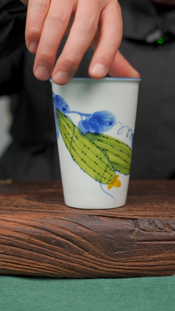 【闪购商品】瓷片32寻一缕瓷香杯釉下手工手绘瓷器