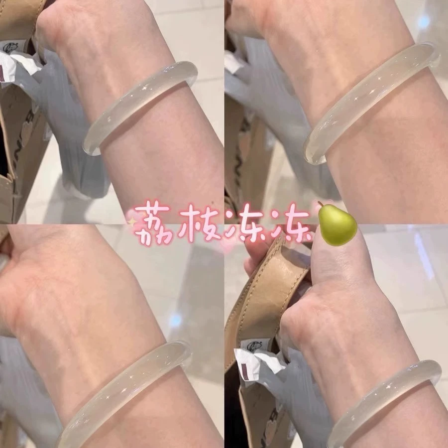 高冰荔枝冻手镯女天然玛瑙玉髓冰种镯子正品礼物送女友多样性发一