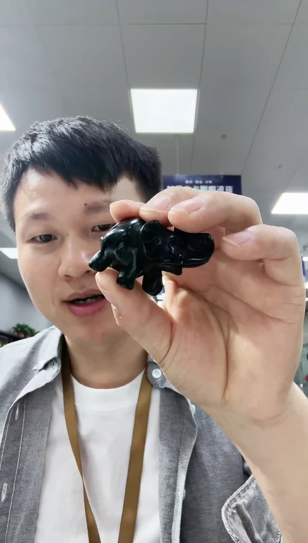 未镶嵌黑曜岩珠宝奇石W4488