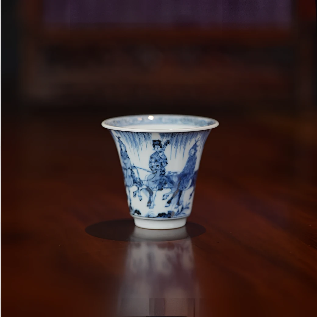 【幽谷山房】青花系列 景德镇手工手绘 昭君出塞 66