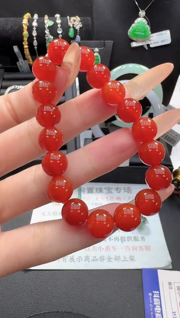 未镶嵌手串玛瑙/玉髓玛瑙珠串