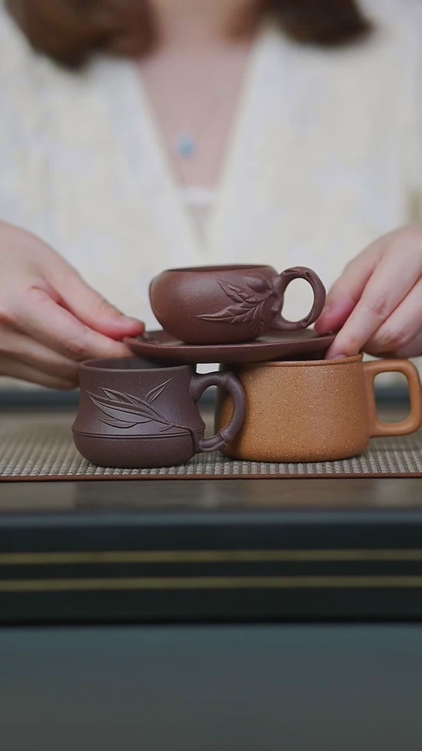 茶壶紫砂国庆中秋小礼包3款把手杯套组