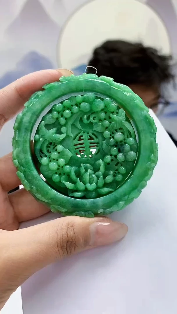 未镶嵌定制翡翠4688MM-毛货套镯135