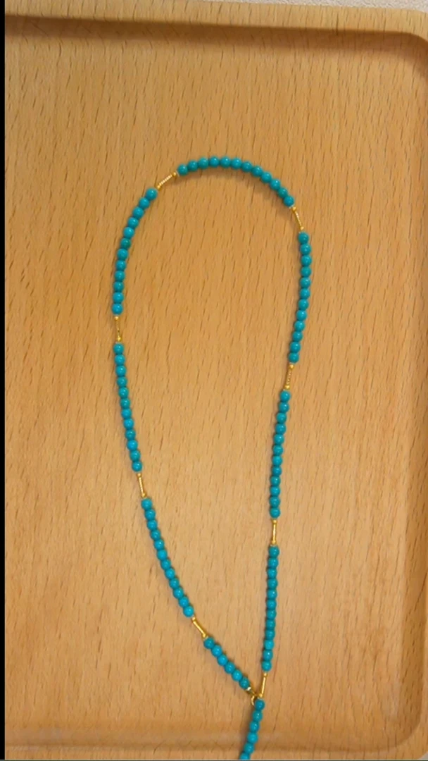 18K金镶嵌绿松石项链发货一件